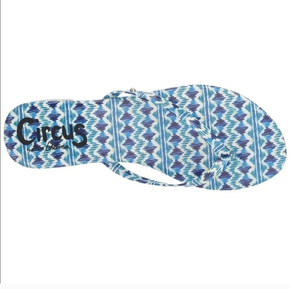 Circus by Sam Edelman Olly Ikat Print Sandals Flats Flip Flops Size 8 - Picture 1 of 6